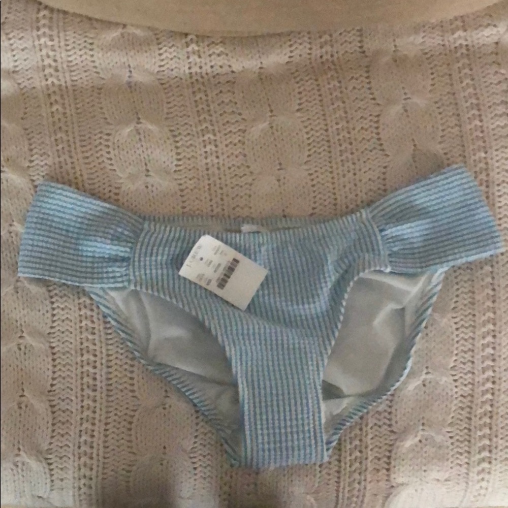 NWT never worn blue seersucker bikini bottoms!